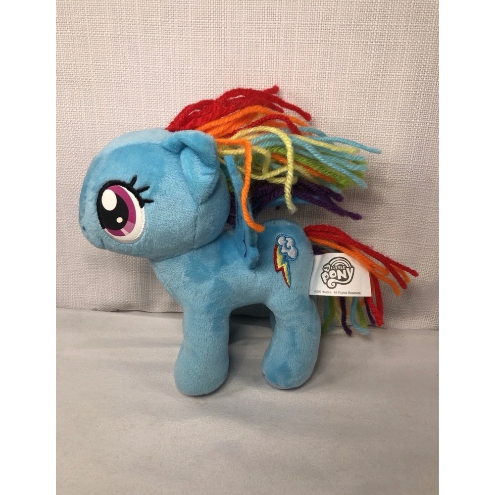 My Little Pony Rainbow Dash‎ Plush Blue Rainbow Yarn Mane Stuffed Toy 6 Inch